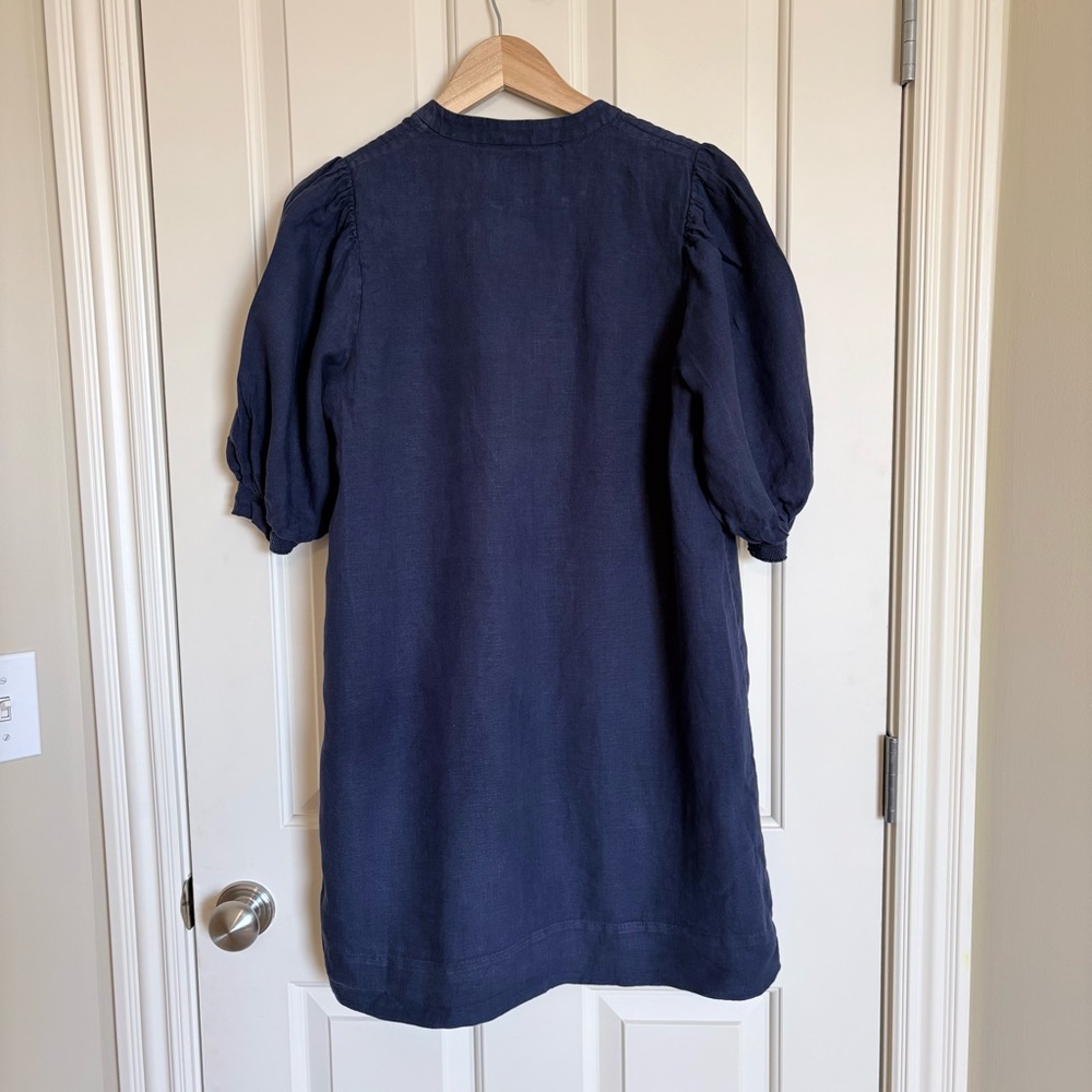 Lilly Pulitzer Mialeigh Lagoon Linen Blue Dress Size 6 - Picture 2 of 6